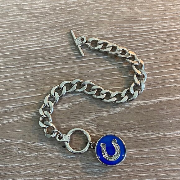 INDIANAPOLIS COLTS - HORSE - BRACELET - extra 20mm Snap for Ginger Snap Jewelry - Picture 1 of 5